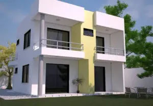 Casa moderna de dos pisos