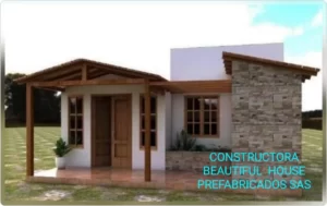 Casa en el campo con terminaciones en piedra